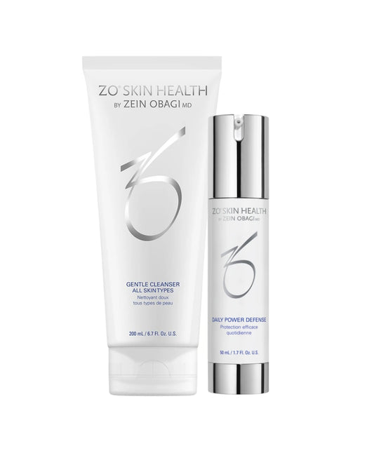 zo skin gentle cleanser and daily power defense skin duo gift set 