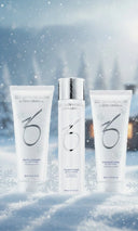 Zo Skincare products winter background